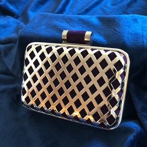 Brand New Shiraleah clutch Purple & Gold